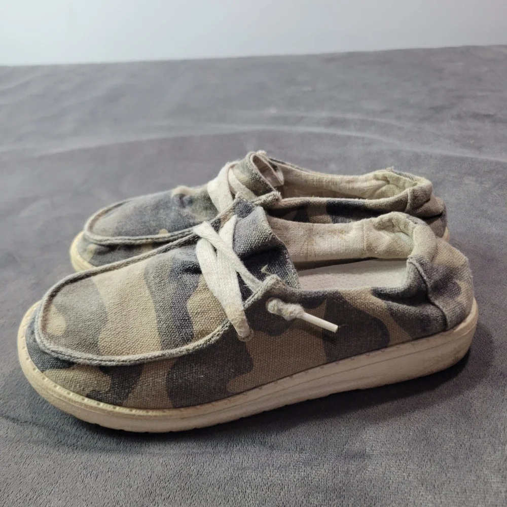 Gypsy Jazz‎ Kids Camo Slip On Loafers Boat Shoes KGJSP0010-336 Size 2 Camouflage